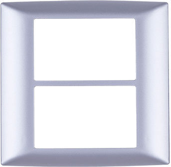 Elmark Lecce Switch Frame 6 Positions Vertical Installation in Silver Color 26602