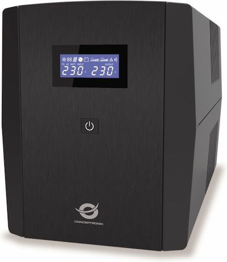 Conceptronic ZEUS08EM UPS Line-Interactive 1500VA 900W με 2 Πρίζες
