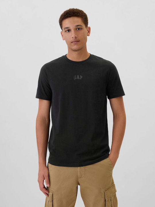 GAP T-shirt Bărbătesc cu Mânecă Scurtă Negru