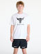 Under Armour Project Rock Brahma Bull T-shirt Bărbătesc cu Mânecă Scurtă Alb