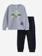 Kids Sweatpants Set Light Grey-black 2pcs