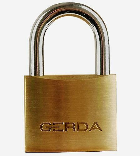 Gerda Bronze Padlock Brass with Key 30mm 1pcs