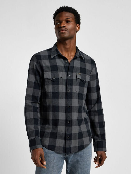 Lee Clean Western Long Sleeve Cotton Shirt in R...