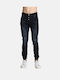 Men's Elastic Jeans Pants with Regular Fit Blue-Black