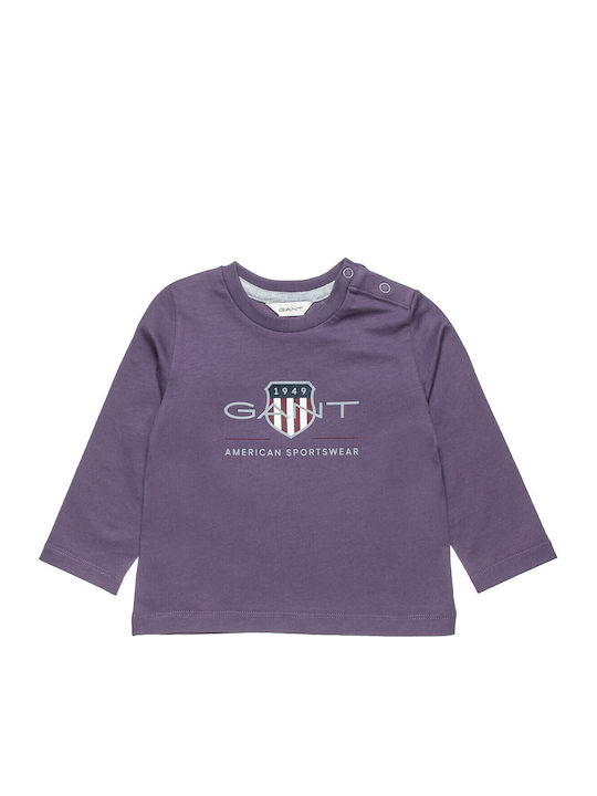 Kids' Shirt Long Sleeve Purple Print