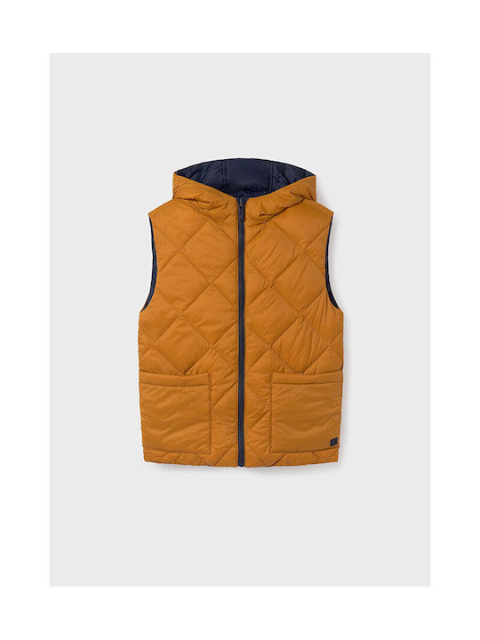 Mayoral Kids Casual Jacket Sleeveless Double Sided Mustard-blue