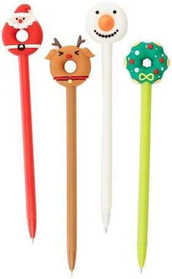 Christmas Pen "Festive Donut" Santa Claus