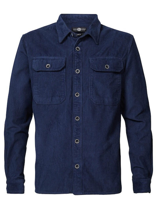 Μακρυμάνικo Κοτλέ Overshirt Πετρόλ
