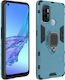 Oppo A53 A53s Hybrid Shockproof Mobile Phone Case Metallic Ring Stand Blue