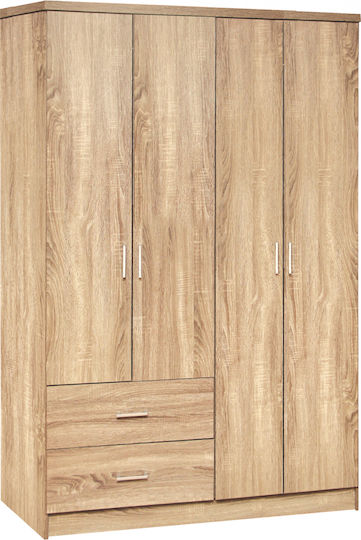 Blakely Τετράφυλλη Ντουλάπα 120x42.5x180.5cm Sonama
