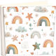 Mein Album Regenbogen Boho Stil Reispapier 24x24cm Album Box 40 Seiten