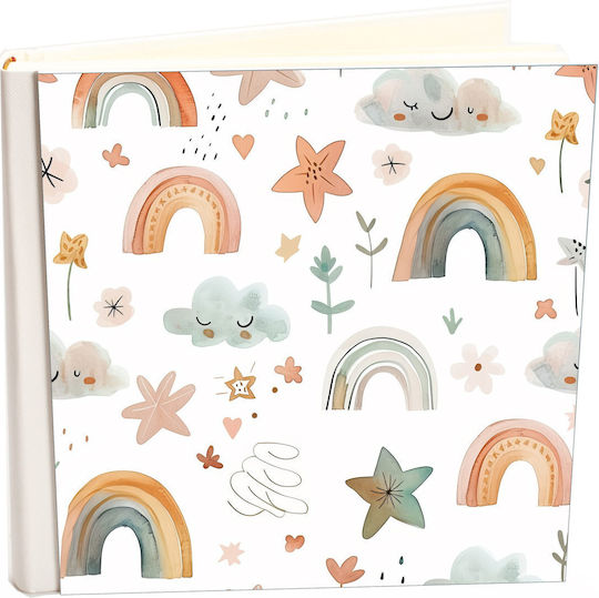 Mein Album Regenbogen Boho Stil Reispapier 24x24cm Album Box 40 Seiten