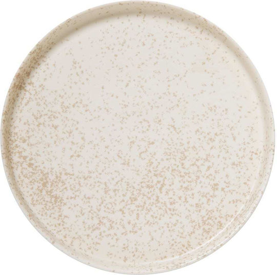 GTSA Plate Shallow made of Porcelain Beige with Diameter 27cm