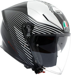 AGV K5 Jet Evo Jet Helmet Control Matt Black/White