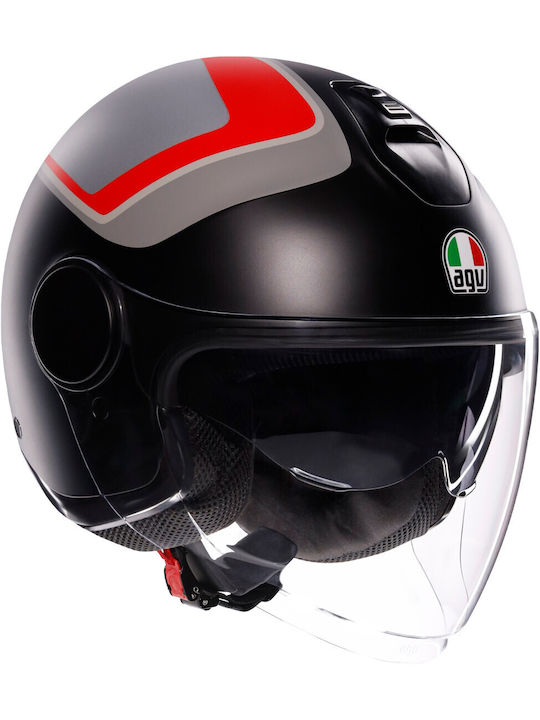 AGV Eteres Scaglieri Matt Grey/Red Motorradhelm...