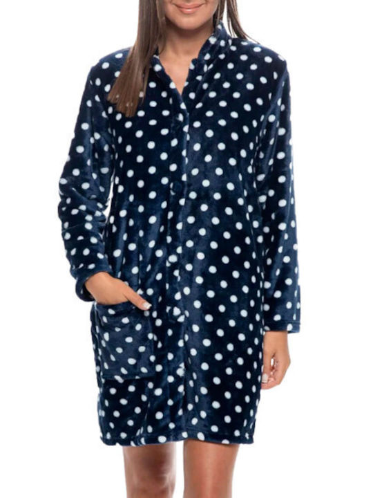 Koyote Winter Women's Fleece Robe Blue