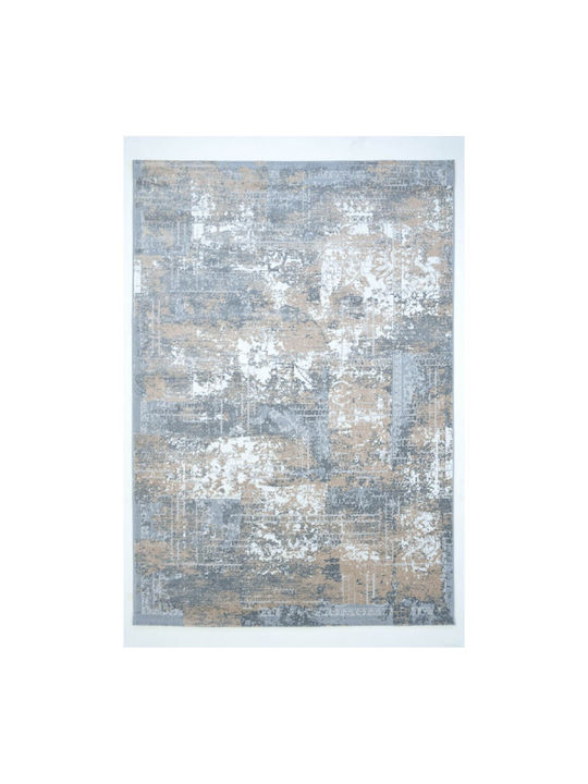 Ezzo Teppich Kamin Rechteckig Synthetisch,Polyester/Cotton/Leather Gray