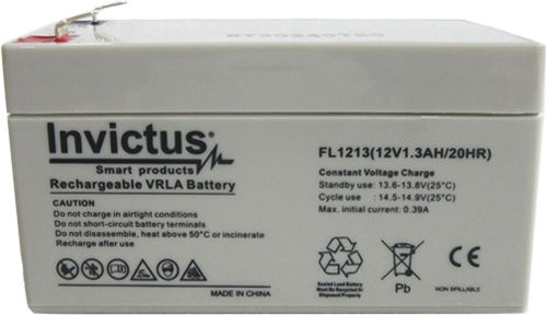 Invictus UPS Battery with Capacity 1.3Ah and Voltage 12V 07.02.0178 1pcs
