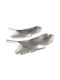 Beliani Set Decorative de Platouri Din argint Argintiu 2buc