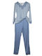 Fuanna Winter Women's Pyjama Set Light Blue