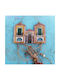 Artifact Hängende Wanddekoration Handgefertigt aus Holz 20x20cm XYLSPITI-1