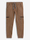 Kids' Cargo Fabric Pants Brown