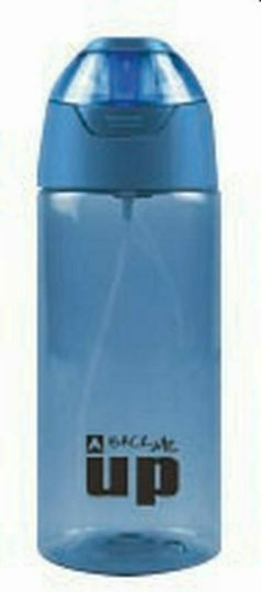 Back Me Up Πλαστικό Παγούρι Καλαμάκι Μηχανισμό Spray Μπλε 570-82241 600ml
