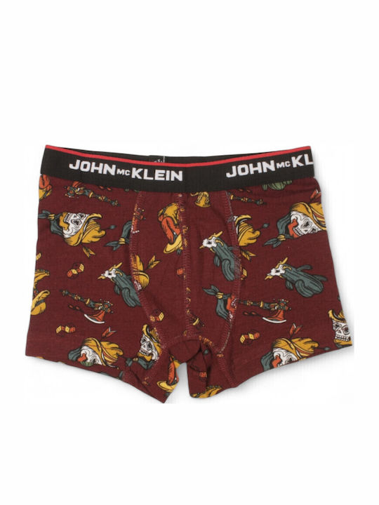 John Mc Klein Σετ Παιδικά Μποξεράκια Μπορντώ 3τμχ