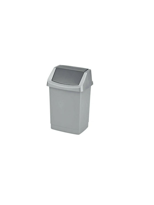 Curver Office Plastic Waste Bin 15lt Silver