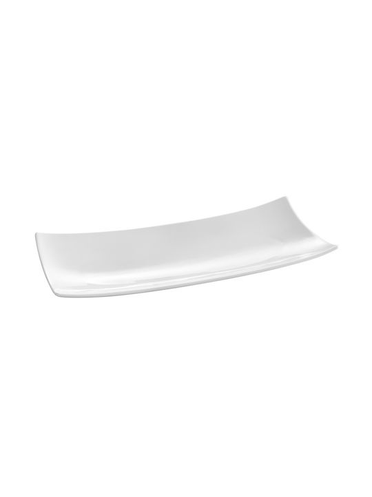Hendi Rectangular Porcelain Decorative Platter Vanilla Yong White 21.8x10.5x21.8cm