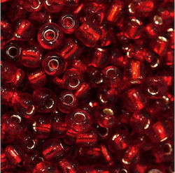 Bordeaux-silver 3mm 100 grams