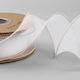 Organza Ribbon with Gold Thread White 40mm 9 meters