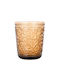 Cryspo Trio Glass Whiskey / Coffee/Freddo / Water made of Glass in Honey Color 300ml