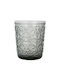 Cryspo Trio Glas Whiskey / Wasser aus Glas in Gray Farbe 300ml