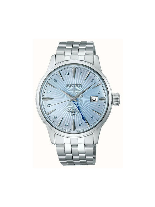 Seiko Time Ceas Bărbați Cu Baterie Cu Brățară Metalică Argintie