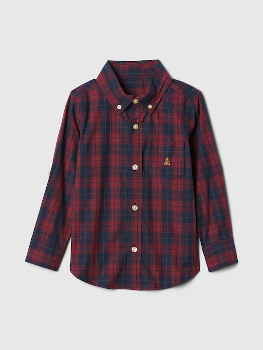 GAP Kids Checked Shirt Red