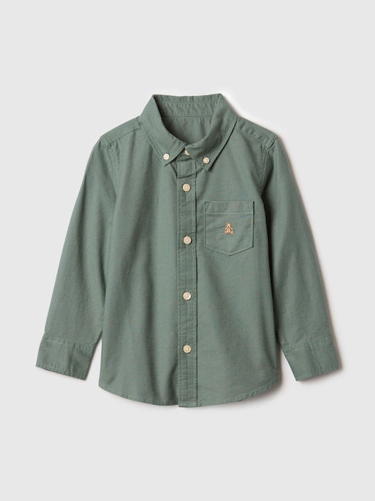 GAP Kids Shirt Green Oxford