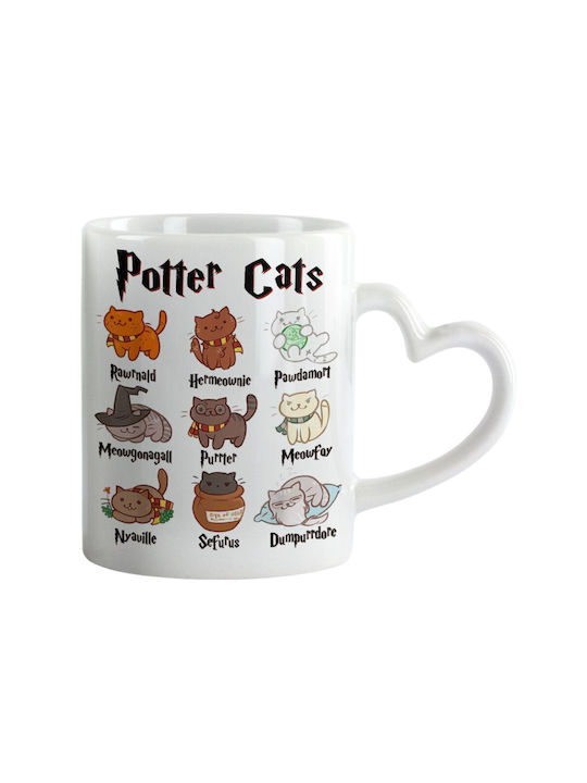 Koupakoupa Potter Cats Cană Ceramică Albă 330ml 1buc