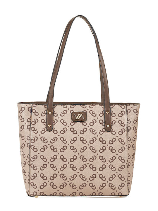 Verde Damen Tasche Schulter Beige