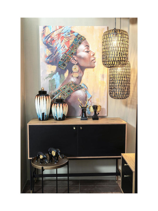 Fylliana Fl31806 Pendant Light Black with Crystals for Socket E27 25x46cm
