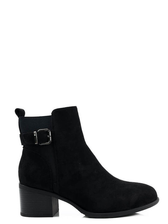 Botine Negre "Modern Buckle"