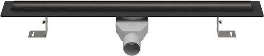 Chudej Stainless Steel Channel Floor with Length 70cm Black