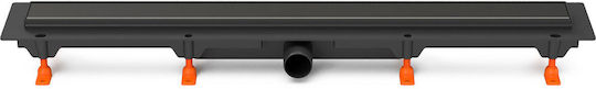 Chudej Stainless Steel Channel Floor with Length 95cm Black