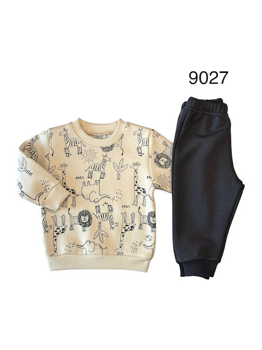 Kinder Sweatpants Set - Jogginganzug Ecru 2Stück
