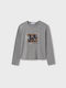 Mayoral Kids Blouse Long Sleeve grey