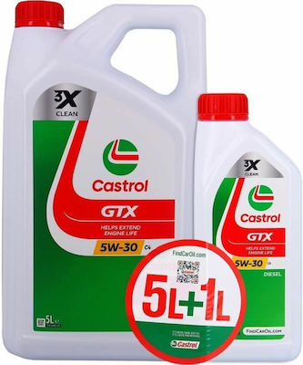 Castrol Λάδι Αυτοκινήτου GTX 5W-30 C4 6lt