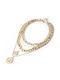 Five-Row Chain Necklace Gold Gold