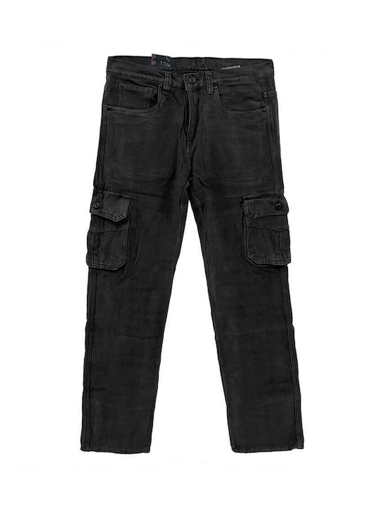 Men's Jeans Pants Cargo Elastic Black