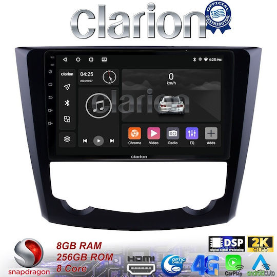 Clarion Sistem Audio Auto pentru Renault Kadjar 2015> (Bluetooth/USB/WiFi/GPS/Apple-Carplay/Android-Auto) cu Ecran Tactil 9"