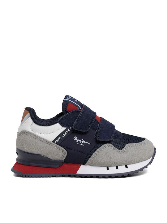London Kids Sneakers with Scratch Navy Blue